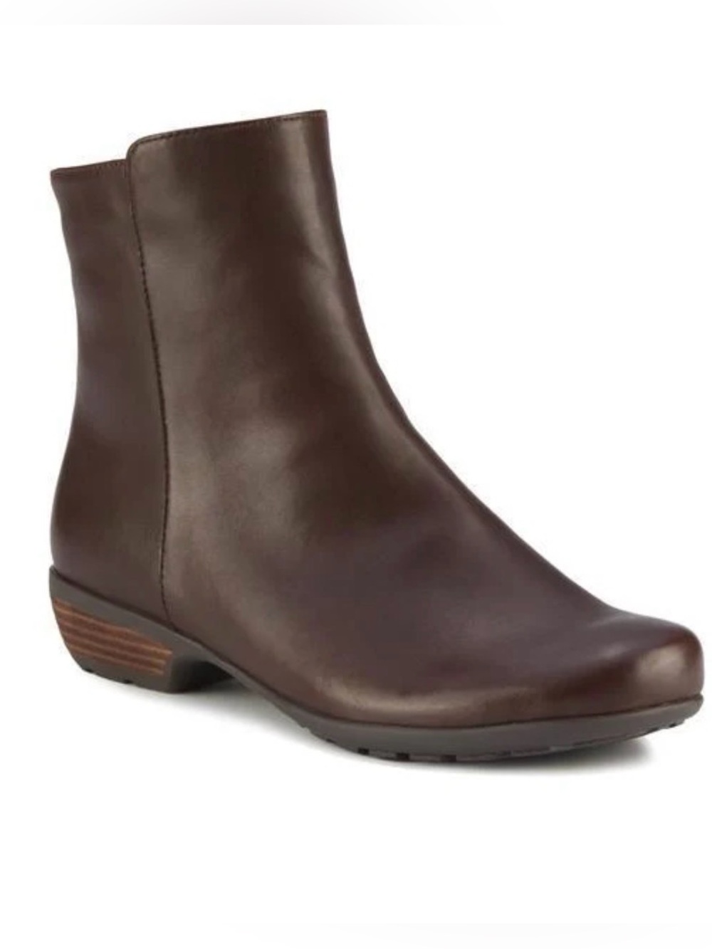 Walking Cradles Women's Chocolate Brown Leather Ankle Bootie